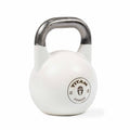 Titan Fitness 32 KG Competition Kettlebell, Color-Coded White, 35mm Handle, Ideal for Strength Training and Home Gym Workouts, T