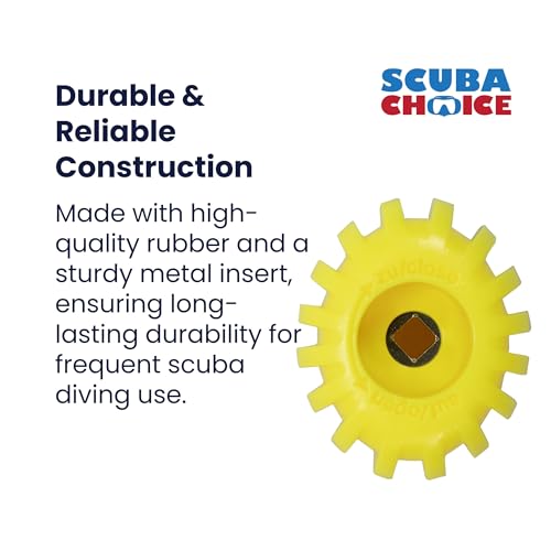Scuba Choice Scuba Diving Tank Cylinder Valve Knob - Oval Shape, Yellow