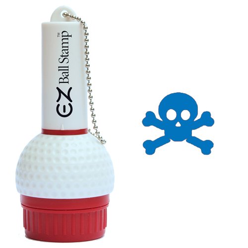 Promarking Ezballstamp Golf Ball Stamp - Blue Skull & Crossbones
