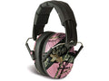 Walker'S Pro-Low Profile Folding Earmuffs (Nrr 22Db) Pink Mossy Oak