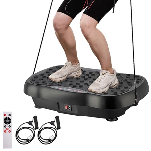 Bigzzia Smart Vibration Plate For Weight Loss  9800Hz High Frequency Exercise Platform With Wireless Remote, Magnetic Acupressur