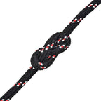 Vidaxl Black Polypropylene Marine Rope, 0.47'' Thickness, 1968.5'' Length, Floating And Weatherproof, Ideal For Sailing, Dock Li