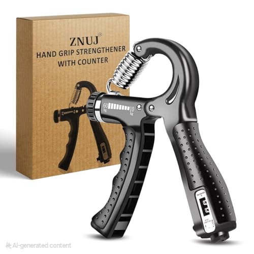 Professional Hand Grip Strengthener With Counter, Adjustable Resistance 5 To 60Kg, Grip Strength Trainer For Muscle Building, Fo