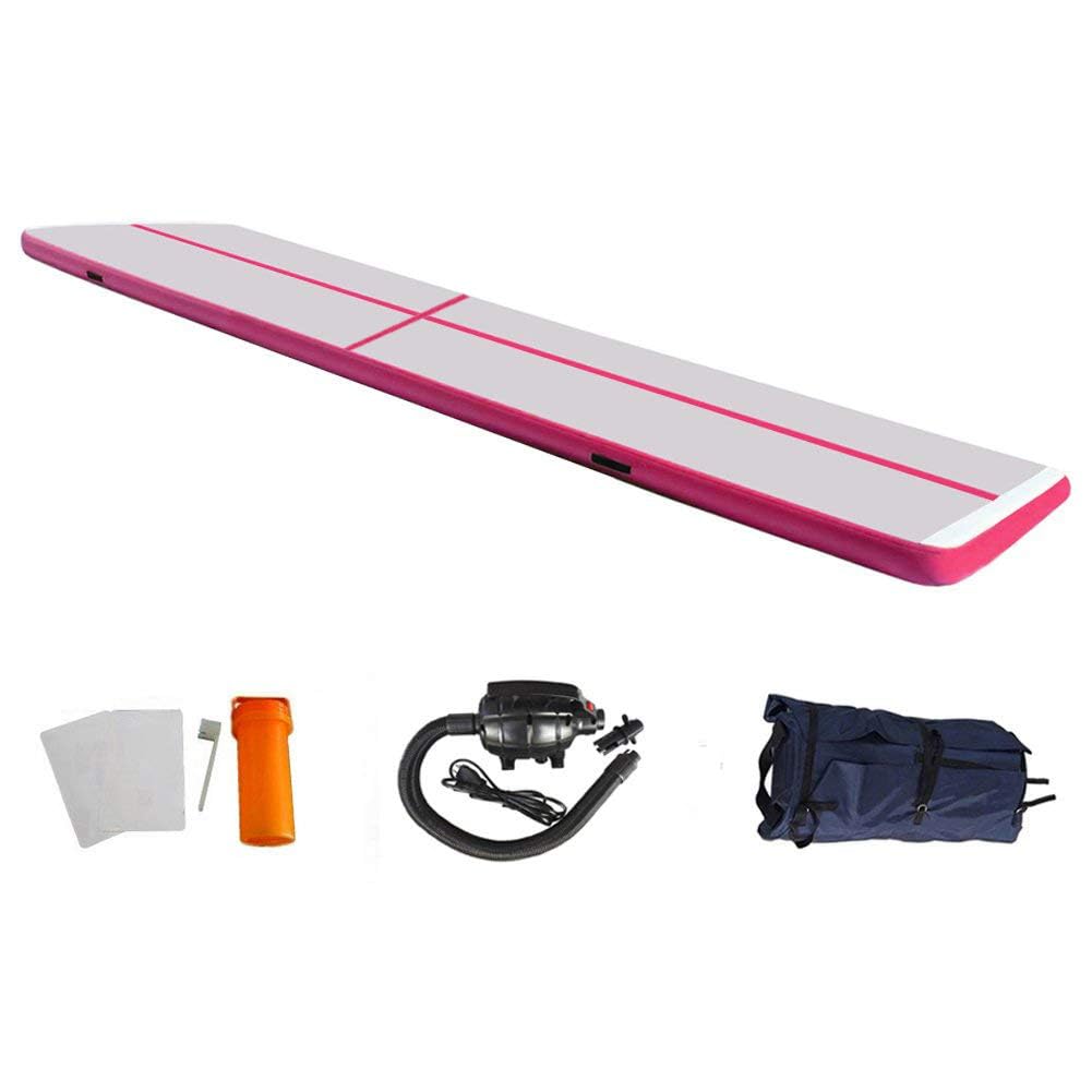 Ez Glam 10Ft/13Ft/16Ft/20Ft Air Mat Tumble Track Inflatable Gymnastics Tumbling Track Mat With Electric Air Pump For Cheerleadin