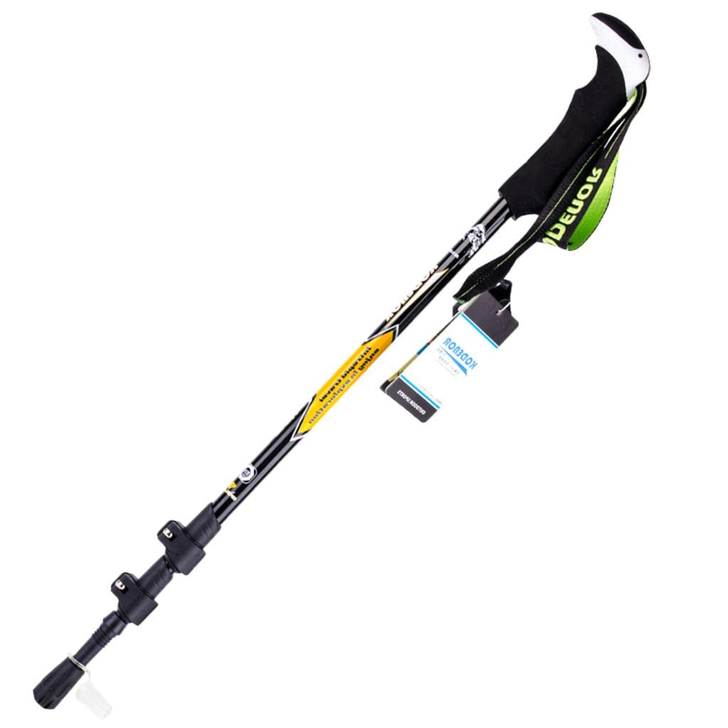 Trendynest Carbon Fiber Telescopic Skiing Climbing Stick Trekking Hiking Pole Yellow | Walking & Trekking Sticks | Hiking Gear |