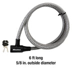 Master Lock Cable Lock, Keyed Bike Lock, 6 Ft. Long, 8155D