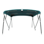 Msc 3 Bow 4 Bow Bimini Top Boat Cover With Rear Support Pole And Storage Boot (4 Bow 8'L X 54'' H X 91''-96'' W, Teal)
