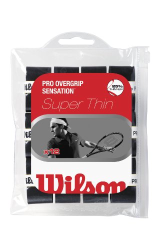 Wilson Sporting Goods Pro Sensation Tennis Racket Grip (Pack Of 12), Black