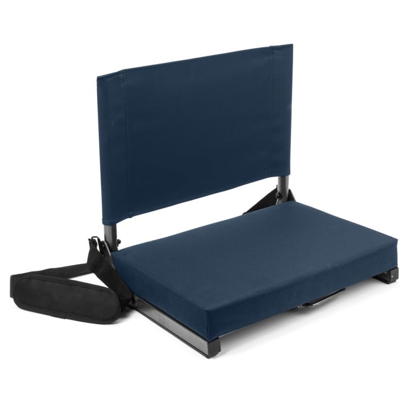 Cascade Mountain Tech Deluxe Stadium Seat, One Size, Navy Blue Ultra Padded