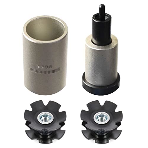 Bike Bicycle Fork Star Nut Setting Installer Install Tool With 2 Free Star Nuts - Size 1-1/8   