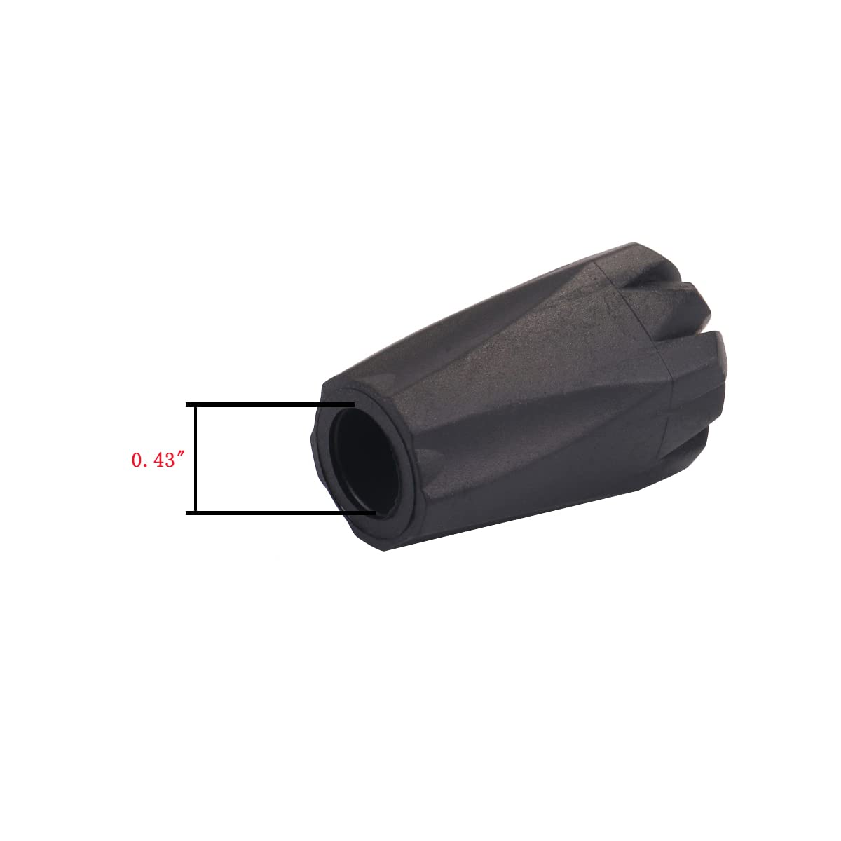 Diooid General Accessories For Trekking Poles Replacement Rubber Tips Set Removable Trekking Snow/Mud For Hiking Poles Fits Most