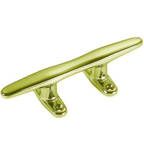 Solid Brass Nautical Cleat by Shiplights (for Hooks, Handle, Draw Pulls, etc) (10, Unlacquered Polished Brass)