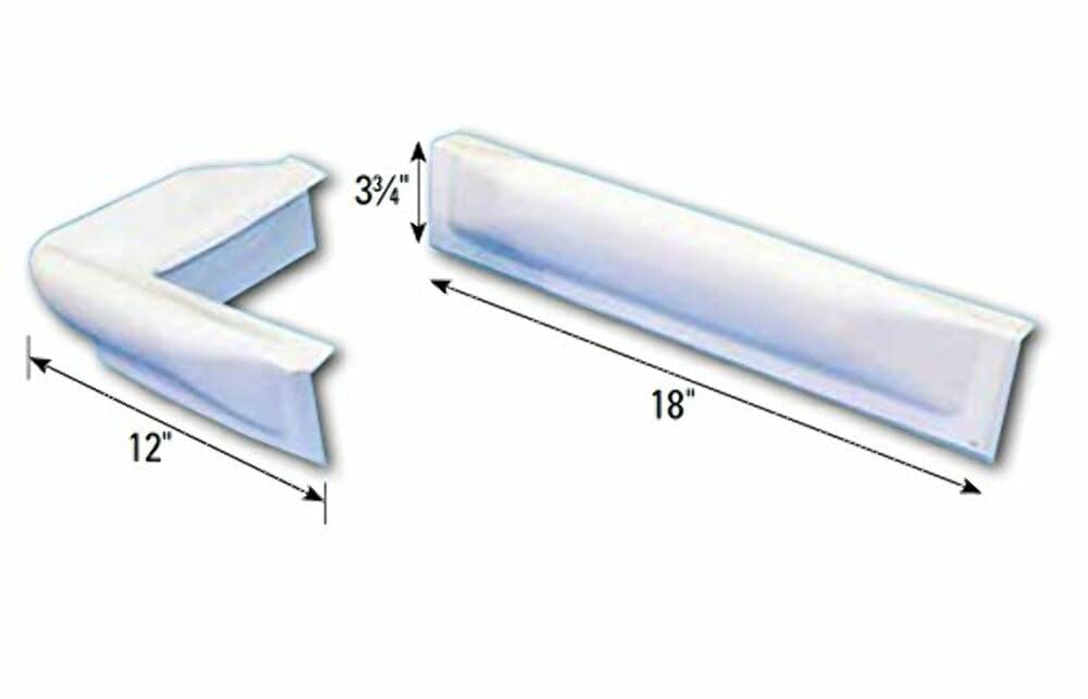 Dock Edge + Bumper Straight Dock Guard (1-Piece), White