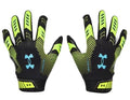 Under Armour Boys F9 Novelty Football Gloves, (002) Black/High-Vis Yellow/Sky Blue, Small