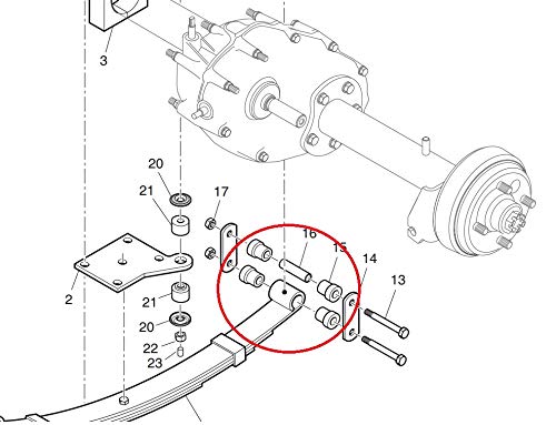 A.A Rear Leaf Spring Bushings For Ezgo Txt Medalist 1994+ Golf Cart 70289G02, 70291G01