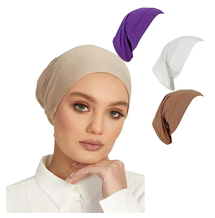 Run India Under Scarf Hijab Cap Under Caps For Turban Head Wraps Scarf Solid Colour Hijab Tube Unisex Stretch Dreadlocks Tube Ne