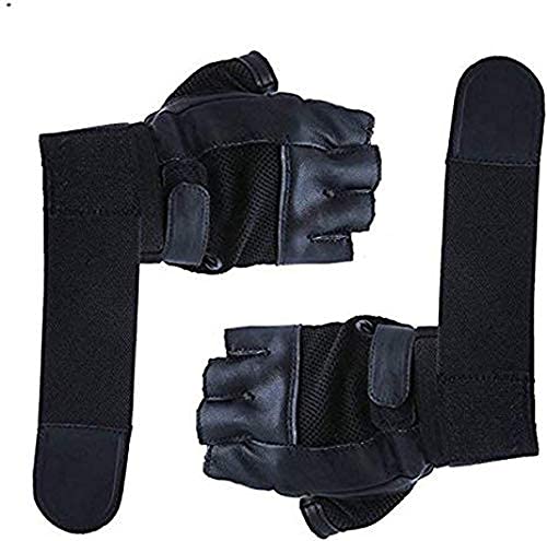 Zaysoo Workout Gloves With Wrist Support Great Hand Grip  Black