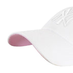 '47 New York Yankees Ballpark Clean Up Dad Hat Baseball Cap - White/Pink Bottom