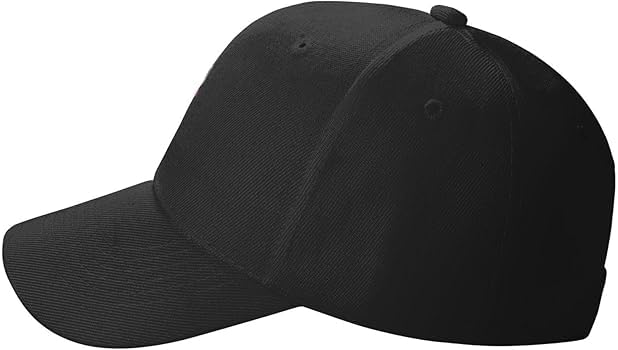 Simple Cap Unisex Adjustable Sports Cap, Black