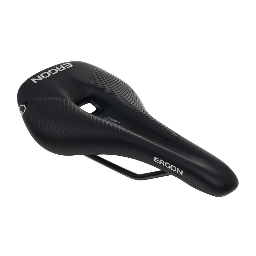 Ergon - Sr Comp Ergonomic Comfort Bicycle Saddle  For Road, Race And Gravel Bikes  Mens  Small/Medium  Black
