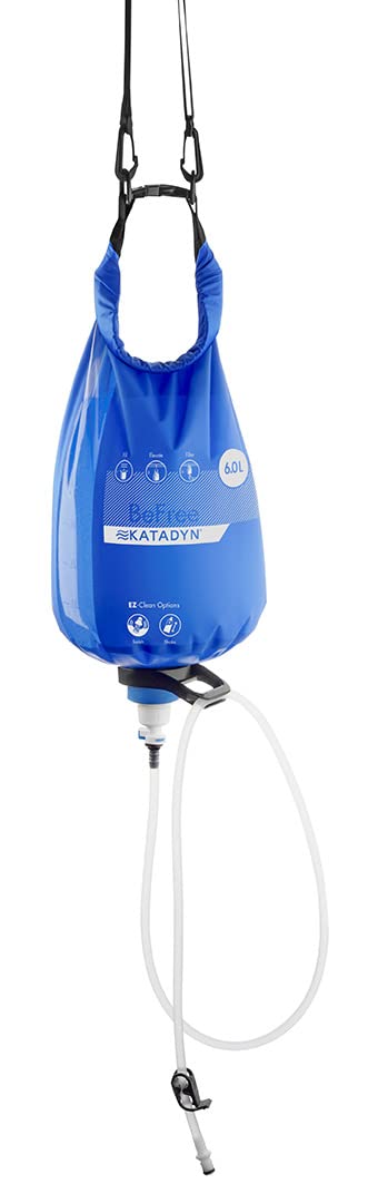 Katadyn Gravity Befree 6L Water Microfilter, Camping, Backpacking, Emergency Preparedness, Blue