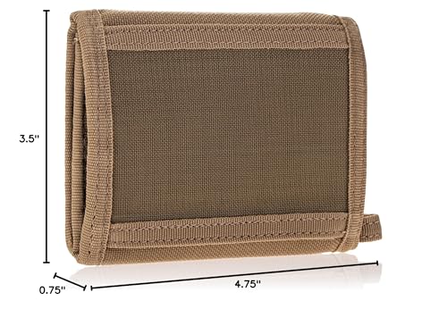 Rapdom Tactical Tactical Wallet, Khaki, 4.75'' X 3.5'' X .75''