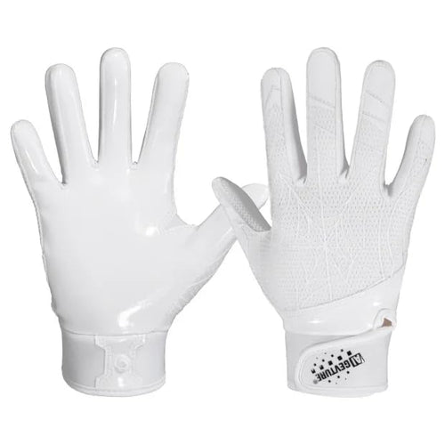 AIGEVTURE Youth Football Gloves Kid Receiver Gloves Boys Girls Unmatched Grip Great Gift (White, Youth M)