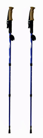 Hikker Hp-5 Anti-Shock Hiking Pole, 2-Pack, Anti Shock Hiking/Walking/Trekking Trail Poles - 1 Pair With Compass & Thermometer