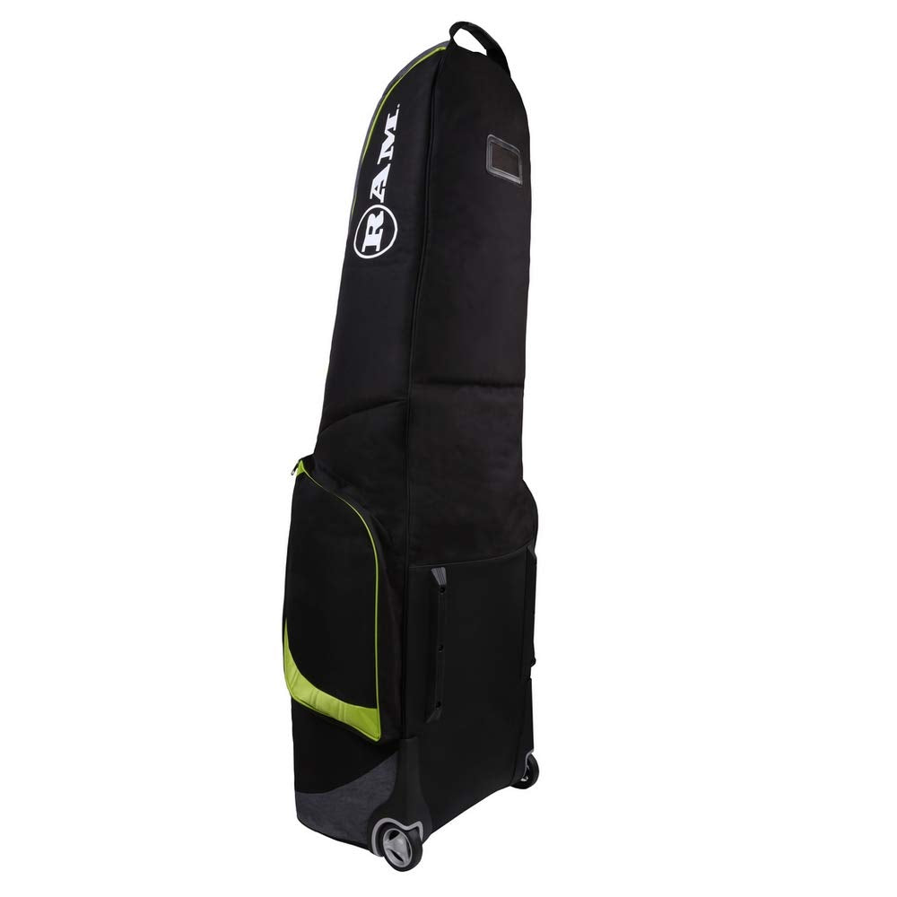 Ram Fx Golf Travel Cover Deluxe Padded Wheeled Flight Bag Neon