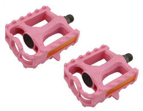 Alta Plastic 861 Mtb Bike Pedals, Multiple Sizes And Colors (Pink, 1/2'')