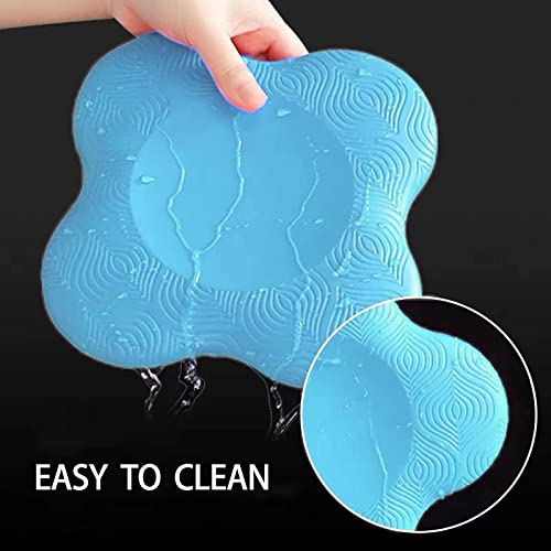 Zealtop Yoga Knee Pad Cushion Extra Thick For Knees Elbows Wrist Hands Head Foam Yoga Pilates Work Out Kneeling Pad (Lake Blue 2
