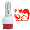 Promarking Ezballstamp Golf Ball Stamp - Red Sitting Cat