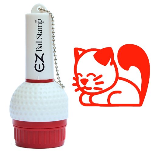 Promarking Ezballstamp Golf Ball Stamp - Red Sitting Cat