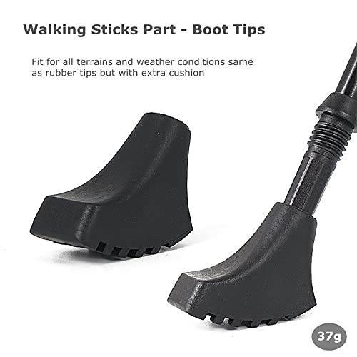 Walking Stick Tips Rubber 4 Pack Trekking Pole Tips Replacement- Rubber Feet For Hiking Poles, Walking Sticks, Trekking Poles  R