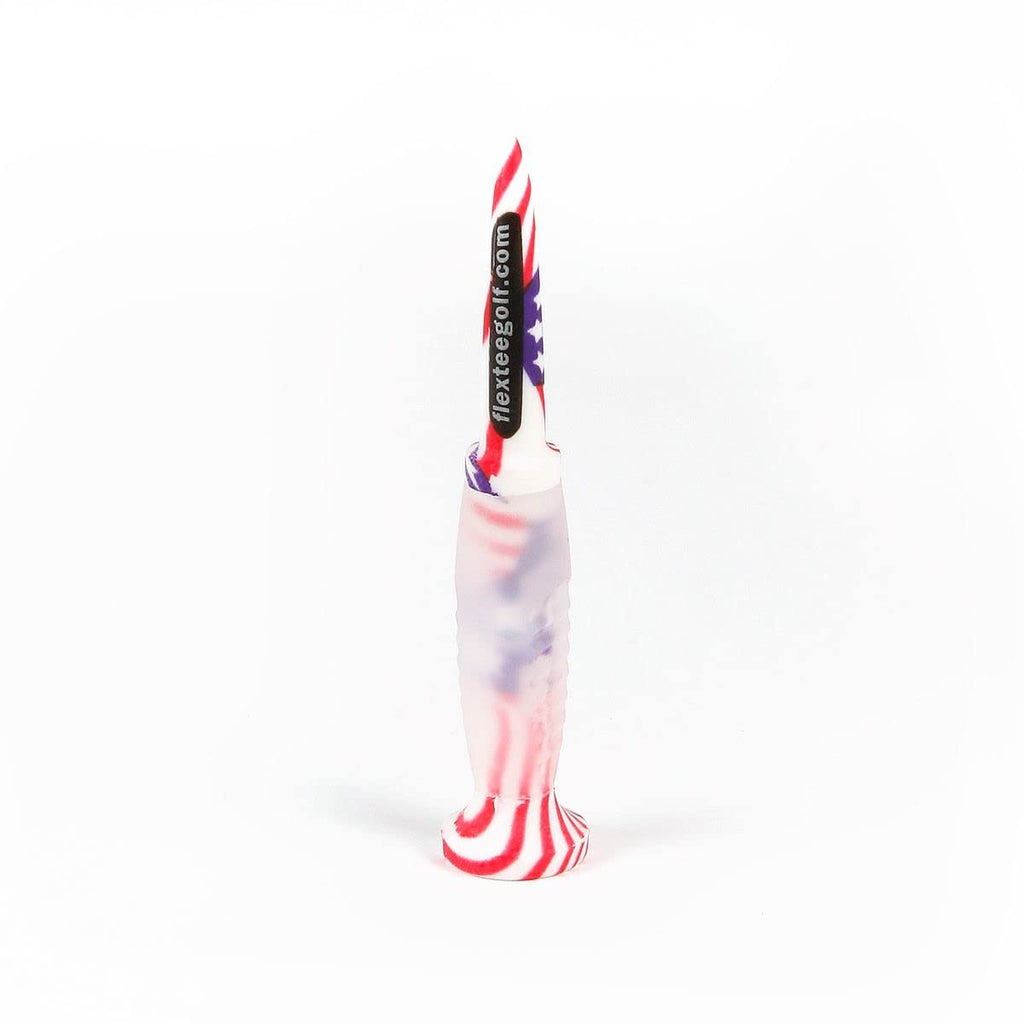 Flex Tee Flexible Usa Stars And Stripes American Flag Camo Plastic Golf Tees - 8 Pack - Assorted Sizes - Patriot Pack