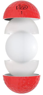 Vice Golf Pro Golf Balls, Red (One Dozen)