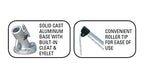 Dock Edge + Economy Mooring Whip Watercraft Docking System (Set Of 2), 12' For Craft Up To 23' Or 4000 Lbs