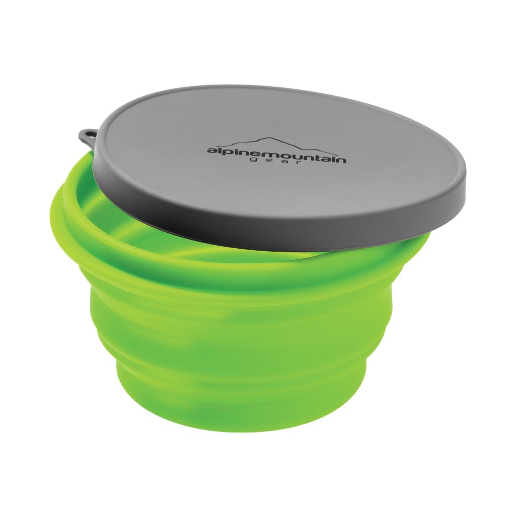 Collapsible Silicone Bowl With Lid For Camping And Backpacking - Camping Dishware Gear Essentials In Small/Medium/Large (Made By