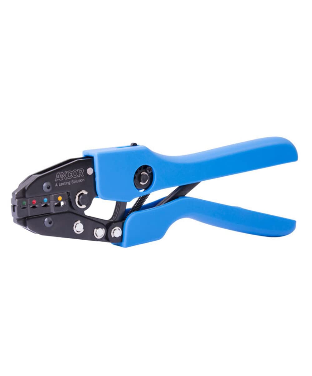 Ancor 703030 Double Crimp Ratcheting Tool, Blue,Beige