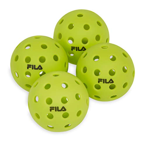 Fila Accessories Pickleball Net Set - Includes Pickleball Paddles Set Of 4 With Regulation Size 4 Outdoor Balls & 10Ft All Weath