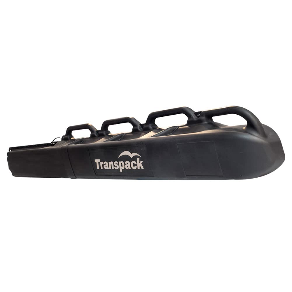 TRANSPACK Hard High Density Polyethylene Ski Case Shuttle| Molded Handles & Rugged Low-Profile Wheels | Adjustable from 114cm to