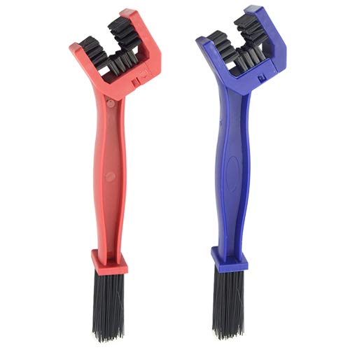Wmycongcong 2 Pcs Motorcycle Bicycle Chain Cleaning Tool Chain Washer Cleaner Crankset Brush Mountain Bike Maintain Cleaning Too