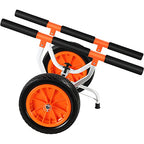 Vevor Heavy Duty Kayak Cart, Foldable Canoe Trolley Cart With 12'' Tires, Adjustable Width 6.69''-17.32'',350 Lb Weight Capacity