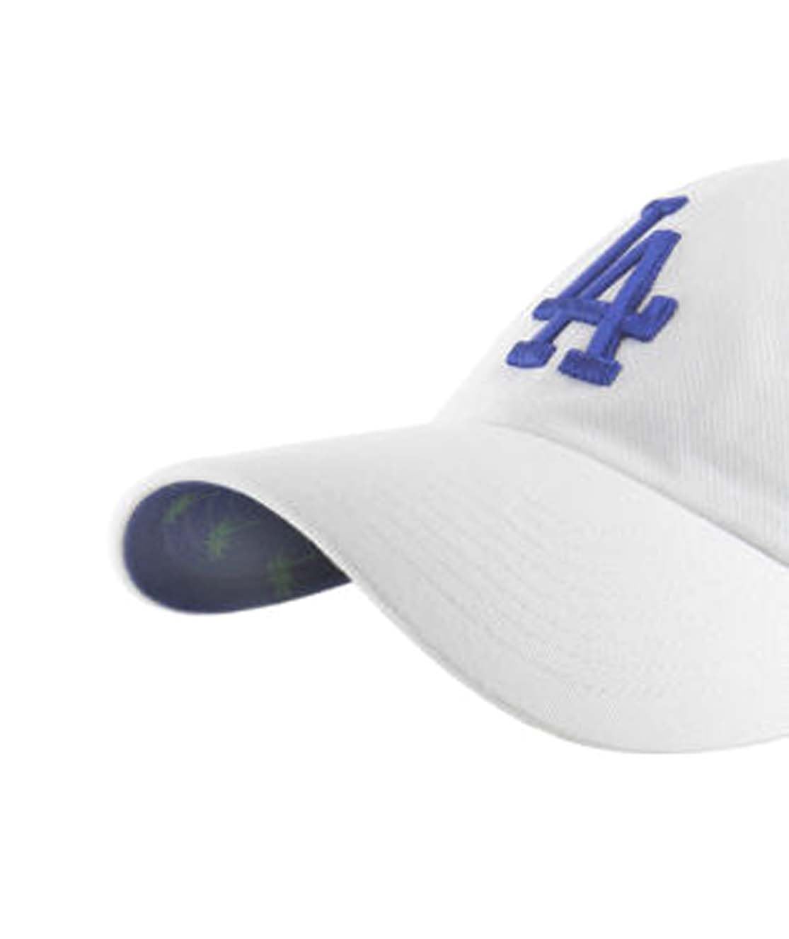 Los Angeles Dodgers White Confetti Buckle Strap Hat, Adjustable Fit