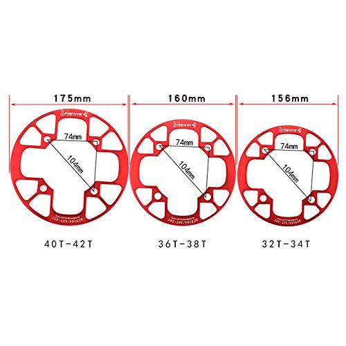 Upanbike Montain Bike Chainring Guard 104 Bcd Aluminum Alloy Chain Ring Protector Cover For 32~34T 36~38T 40~42T Chainring Sproc
