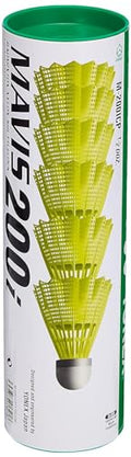 Yonex Mavis 200i Nylon Shuttle Cock, Pack of 6 (Yellow)