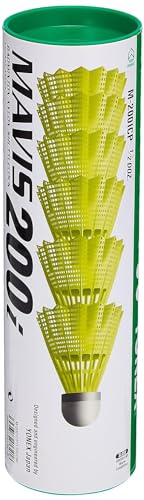 Yonex Mavis 200i Nylon Shuttle Cock, Pack of 6 (Yellow)