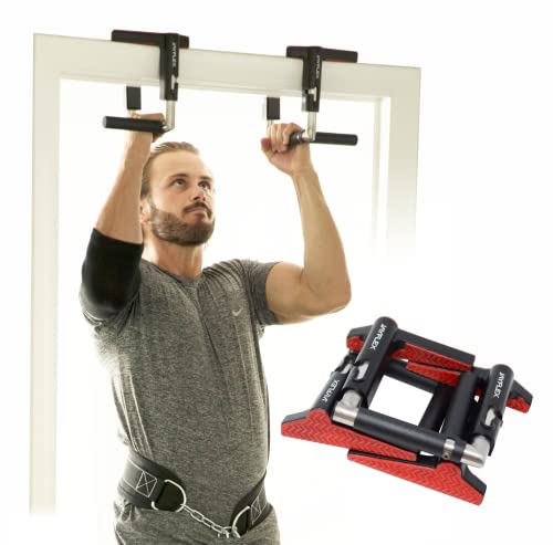 Jayflex Crossgrips Compact Pull Up Bar - Pull Up Bar Door Frame For Work From Home Fitness - Adjustable Door Frame Pullup Bar Ha