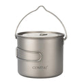 Comtai Titanium Camping Cookware 1100Ml/39 Oz Titanium Pot With Lid And Fotable Handle, Titanium Cook Pot Backpacking For Outdoo