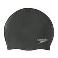 Speedo Plain Moulded Swim Hat One Size Black